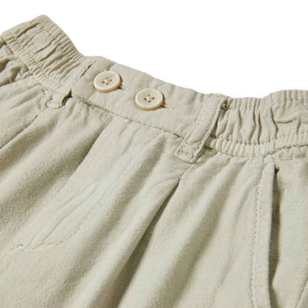 Zara Kids Sand Double Button Chino Pants Size 10 NWT Cotton Linen Blend - Picture 4 of 6